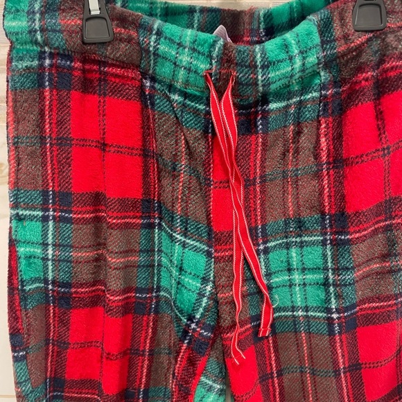 Joyspun Womens Plush Fleece Sleep Joggers Plaid Lounge Pants small Holliday wear - Picture 6 of 9